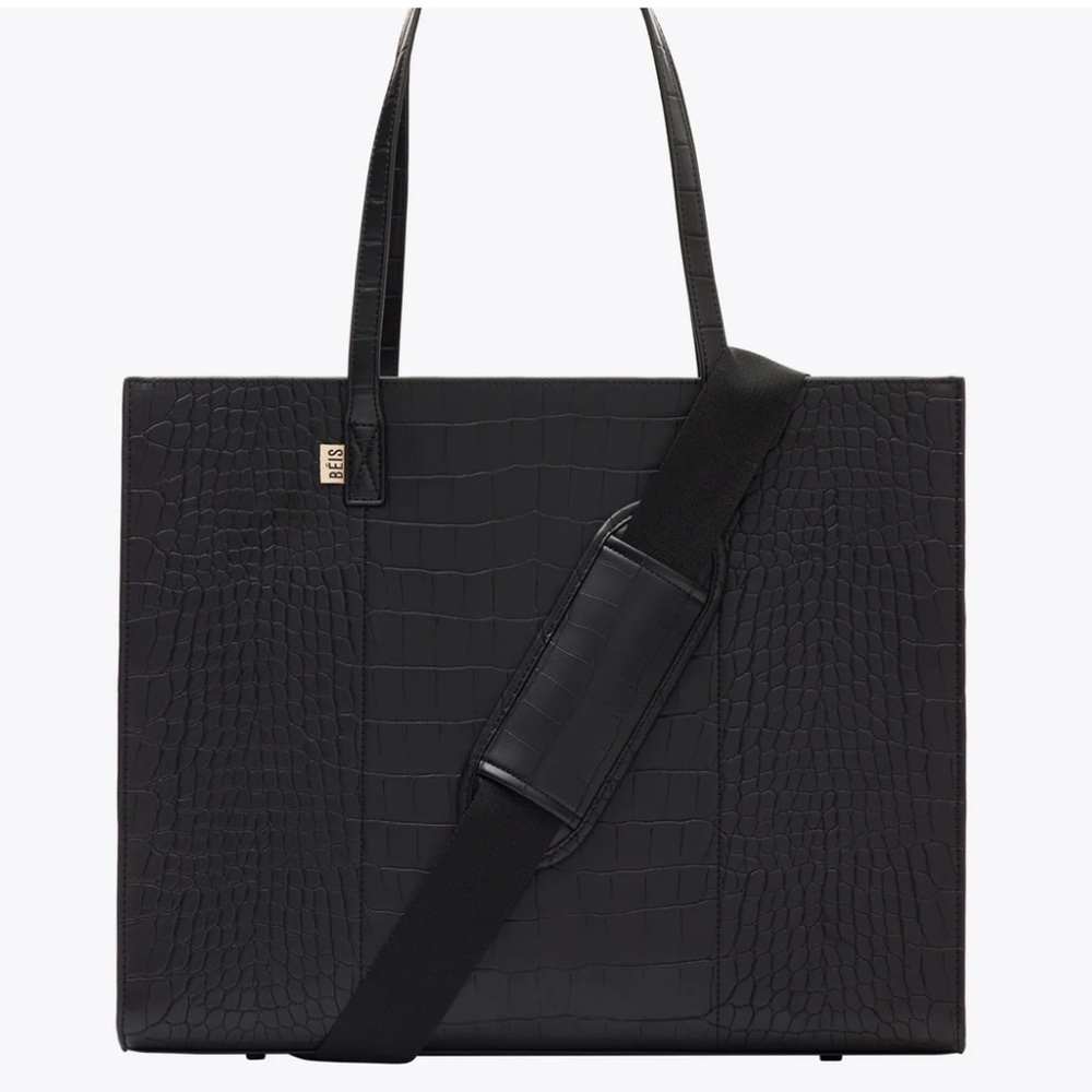 Beis Large Work Tote Bag Croc